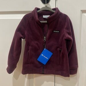 Columbia girls fleece zip up. Size 3t. New with tags.